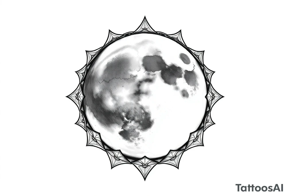 sacred moon tattoo idea