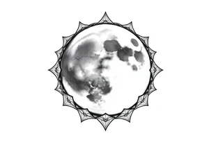 sacred moon tattoo idea