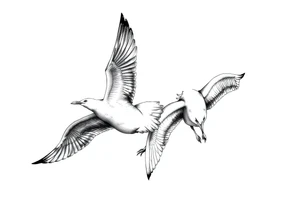 Seagulls tattoo idea