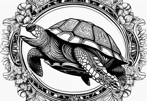 psychedelic turtle tattoo idea