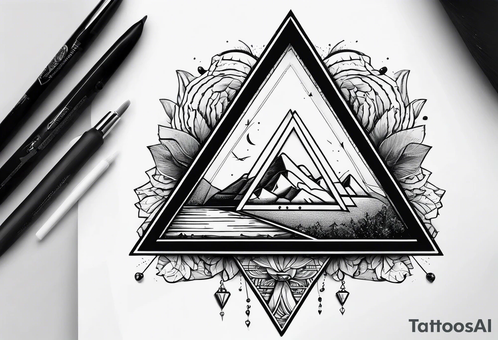 A triangle with nothing inside of it tattoo idea