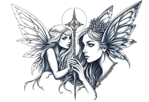 pagan symbolism, mystical fairies tattoo idea