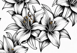 Lily flowers tattoo idea