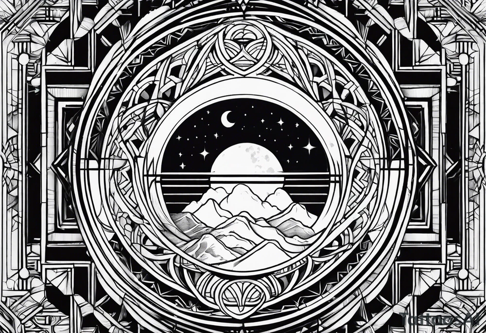 sacred moon tattoo idea