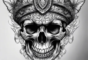 Realistic skull tattoo idea