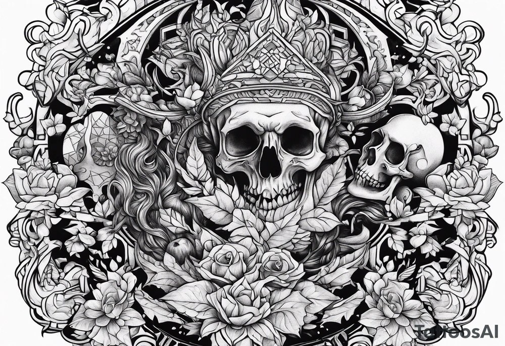 Tattoo about life and hell tattoo idea