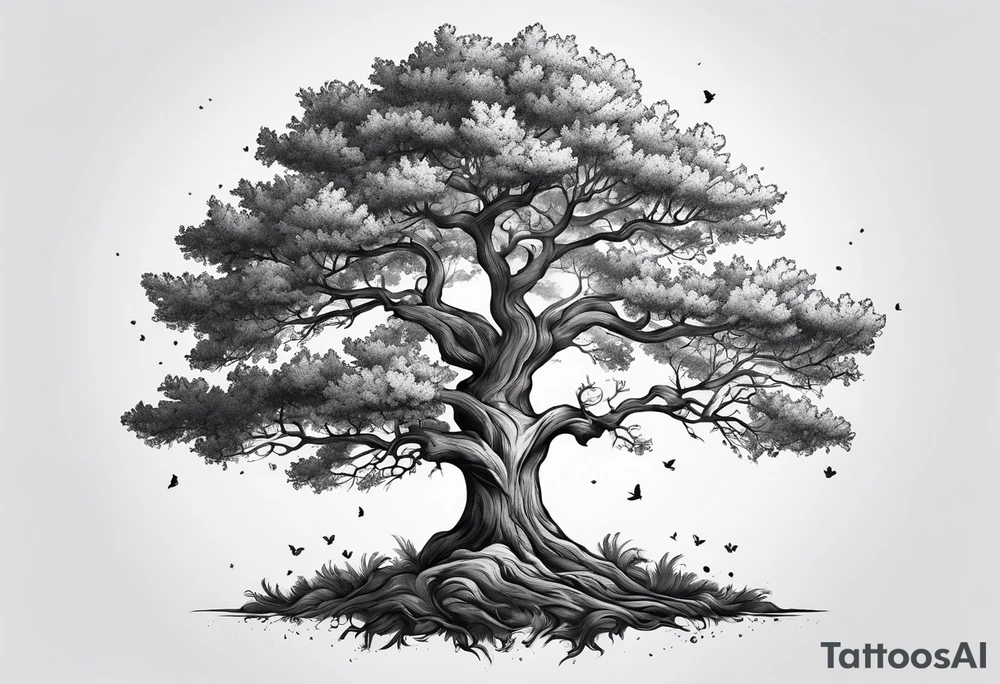 Oak tree tattoo idea