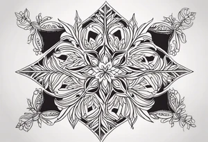 Dainty Snowflake tattoo idea