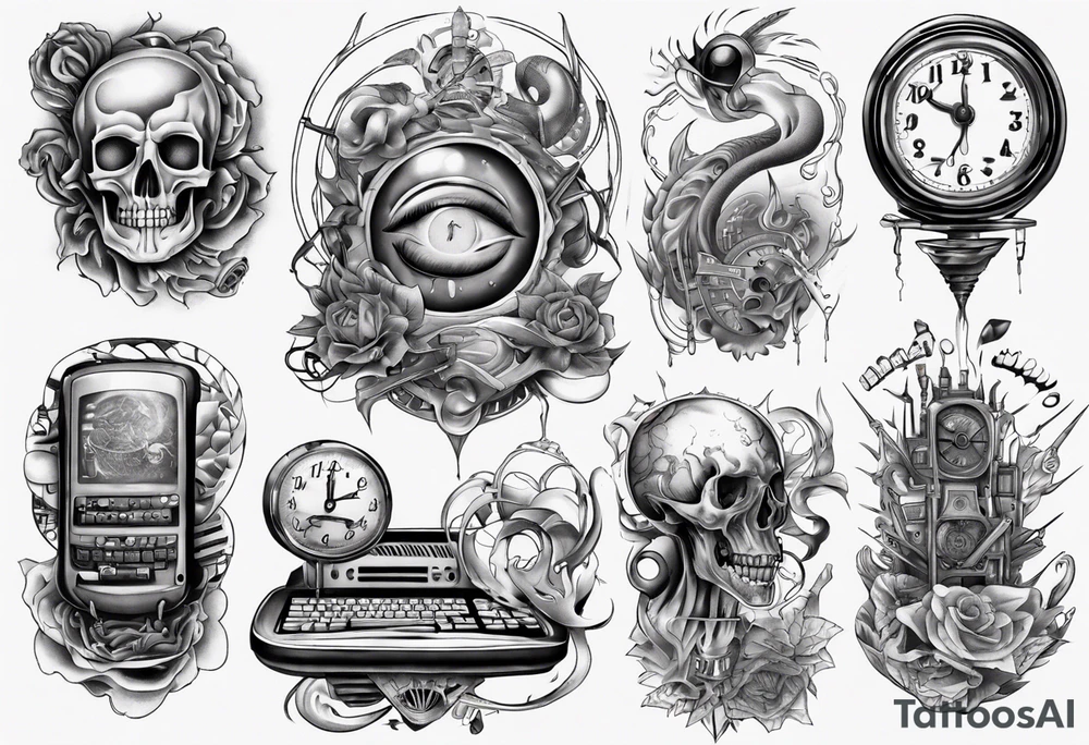 Computer time tattoo idea