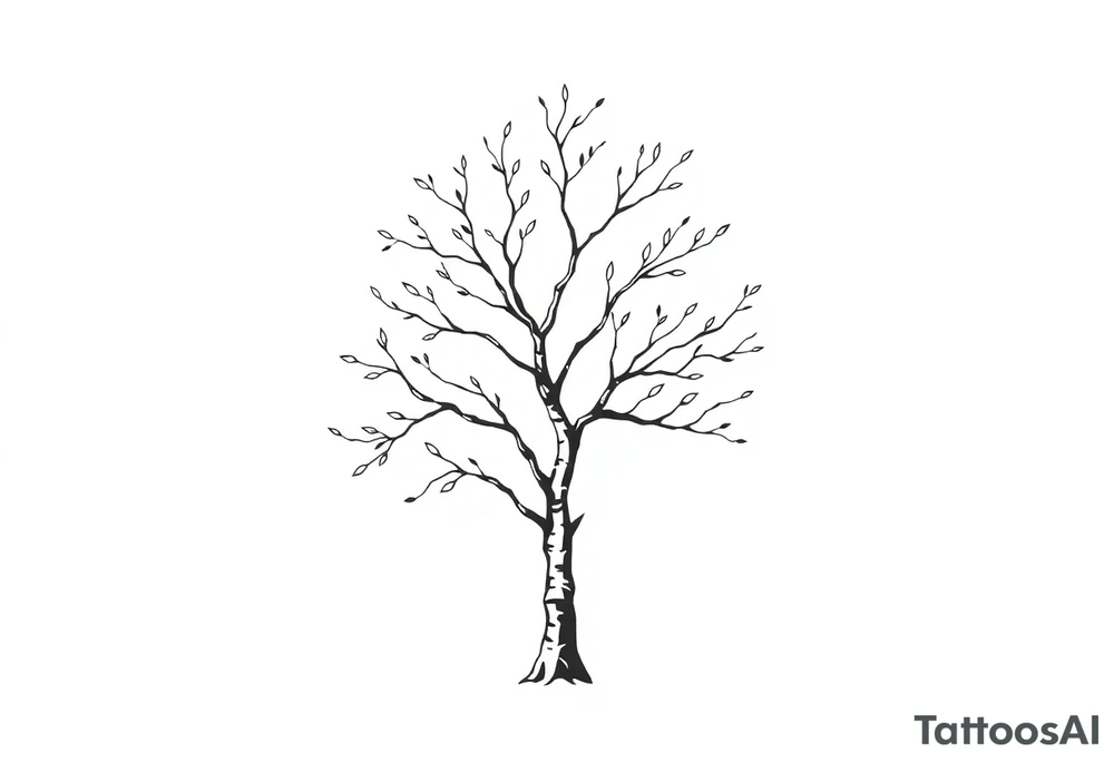 birch tree tattoo idea