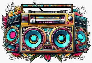 1980'S BOOM BOX tattoo idea