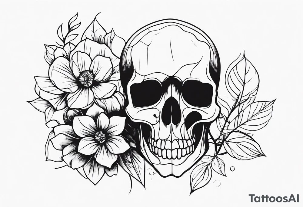 Mysterious Skull tattoo idea