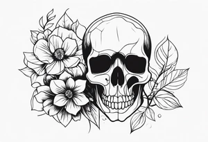 Mysterious Skull tattoo idea