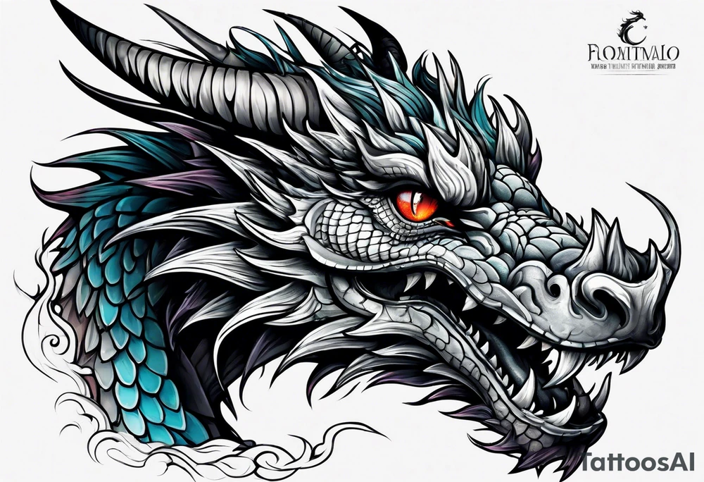 Tear skin dragon tattoo idea