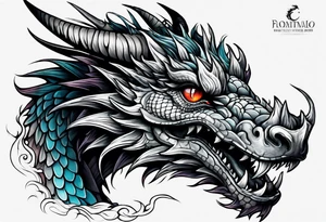 Tear skin dragon tattoo idea