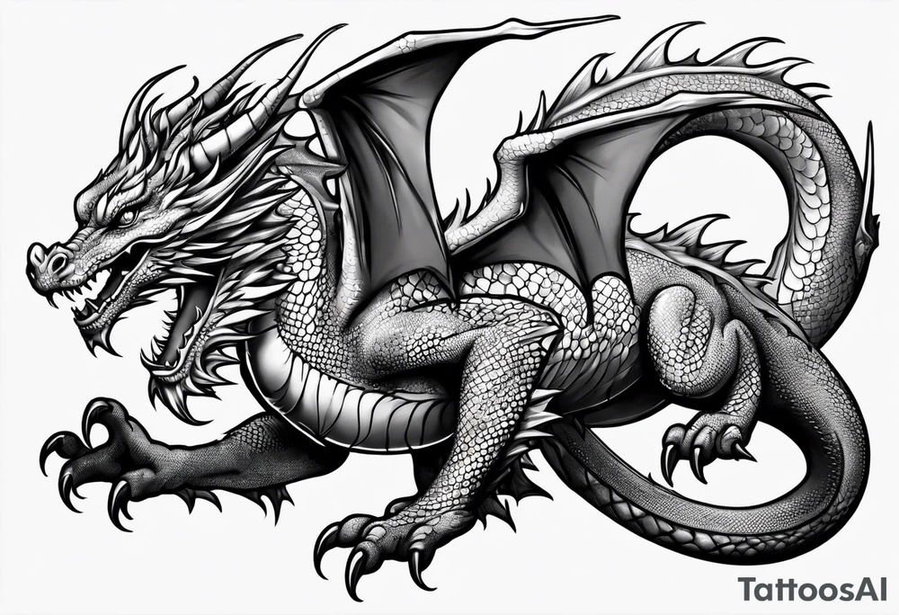 Girly Dragon tattoo idea