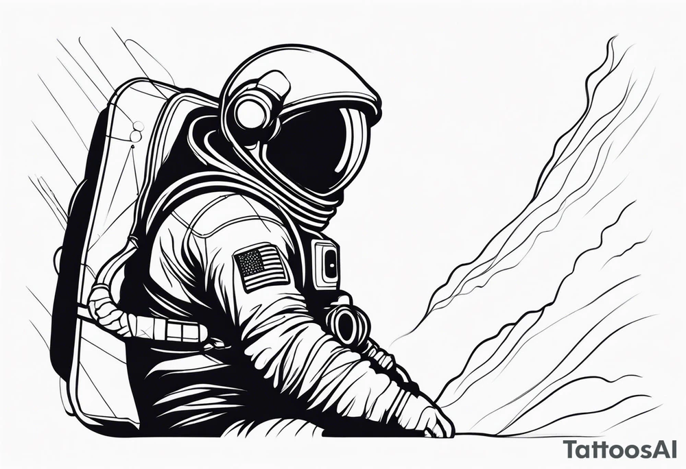 astronaut in space tattoo idea