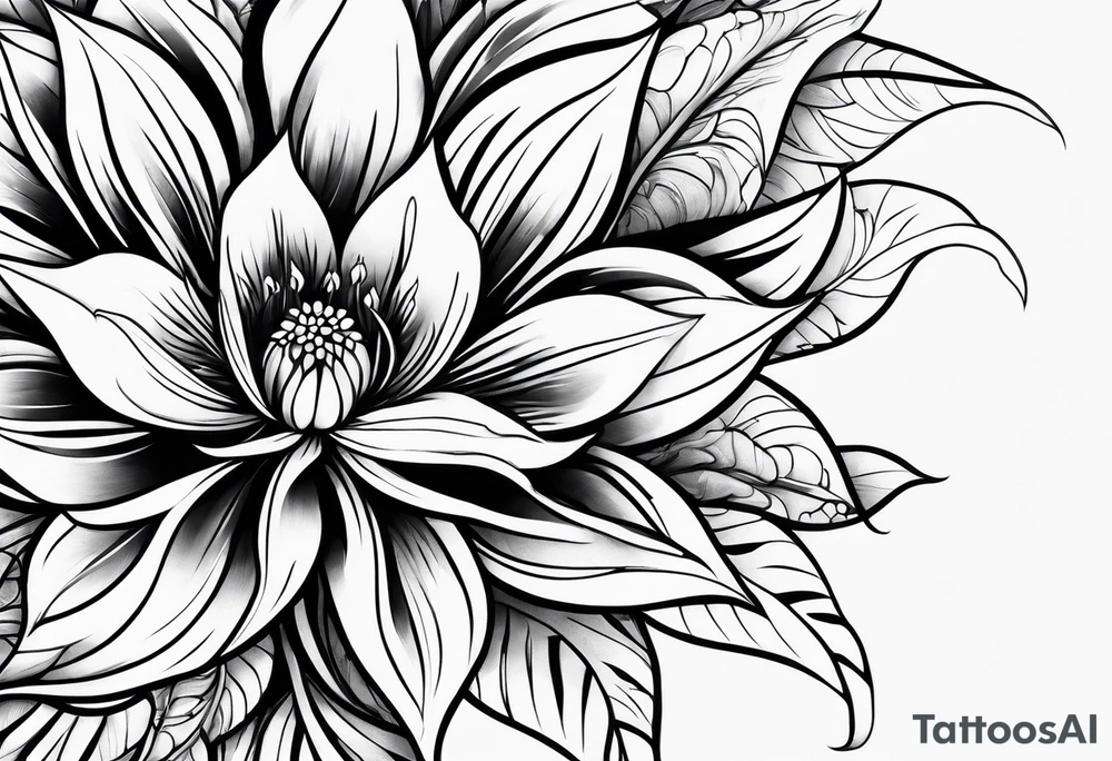 African Flame flower tattoo idea