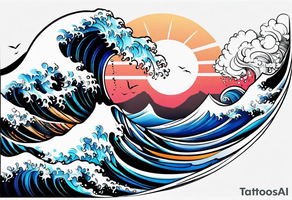 wave tattoo idea