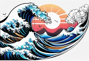 wave tattoo idea