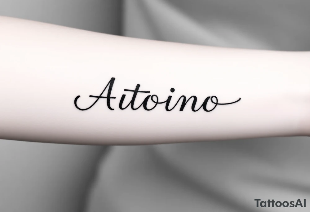 Antonio stacking the letters up and down on top of eachother tattoo idea