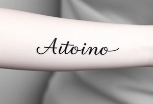 Antonio stacking the letters up and down on top of eachother tattoo idea