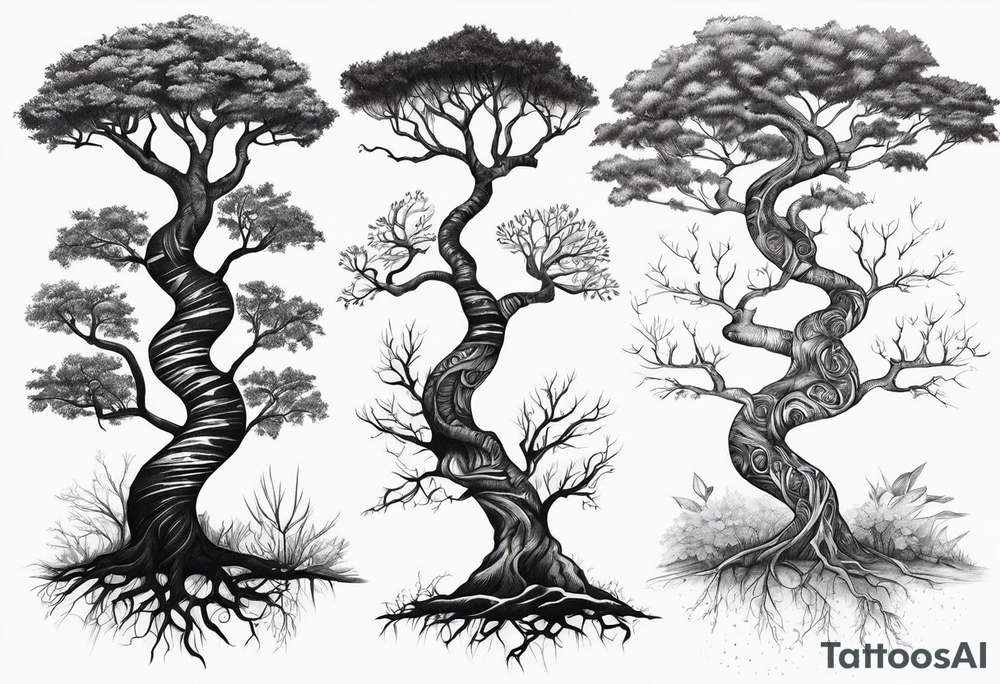 branches tree names dna tattoo idea