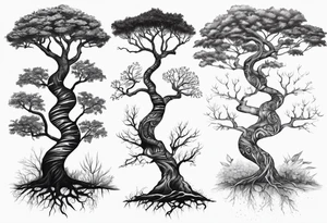branches tree names dna tattoo idea