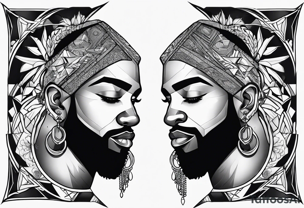 Black person tattoo idea