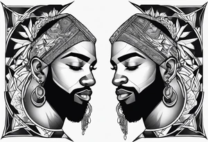 Black person tattoo idea