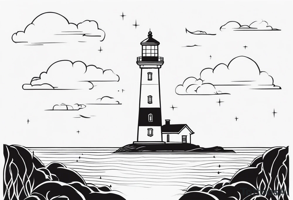 lighthouse tattoo idea