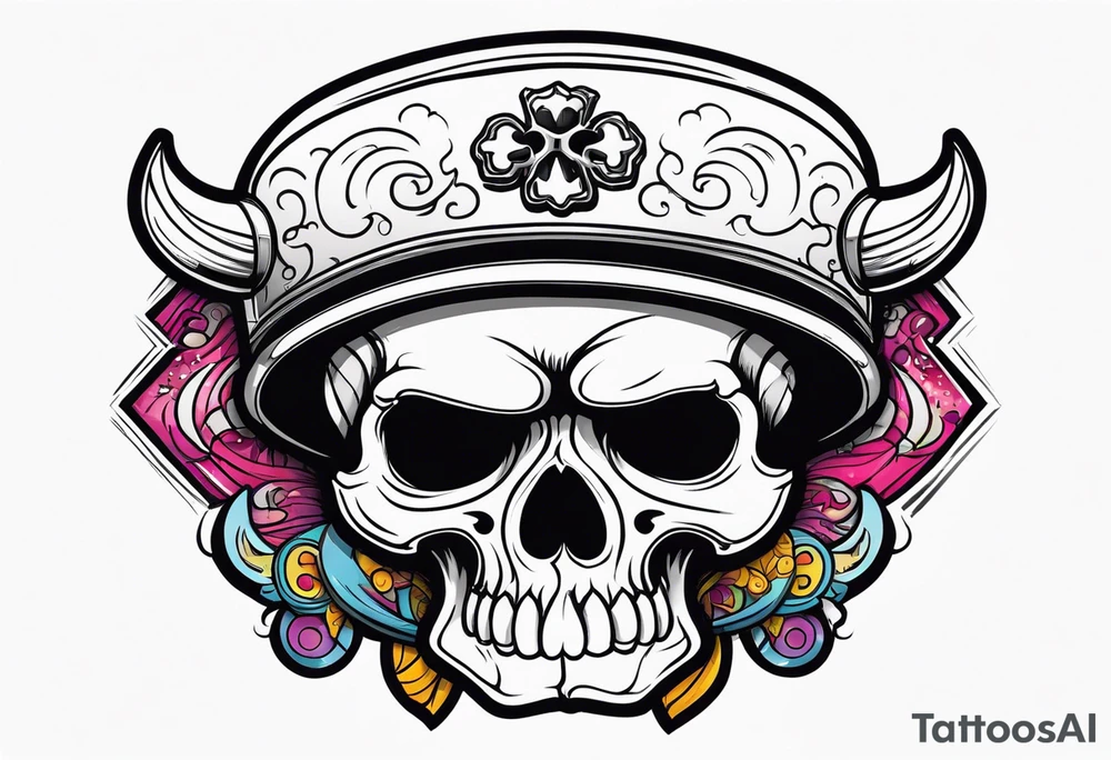 Chopper skull tattoo idea