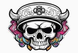 Chopper skull tattoo idea
