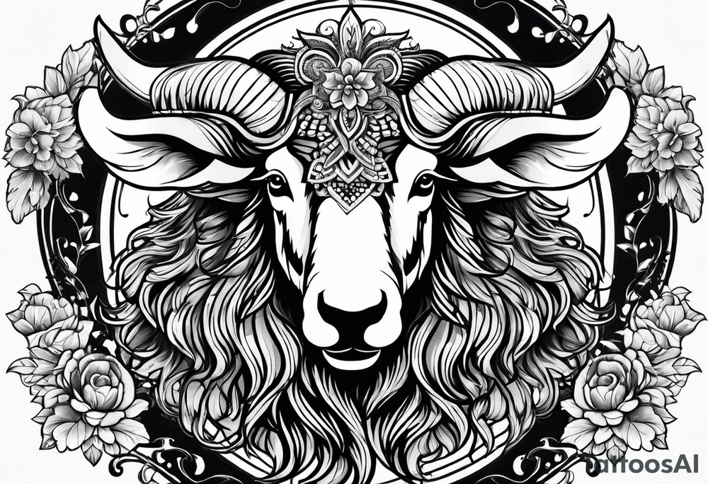 black sheep with angel wings tattoo idea