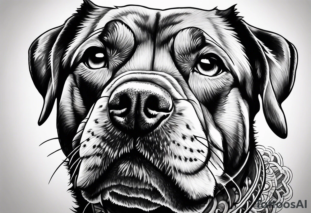 Savage dog tattoo idea