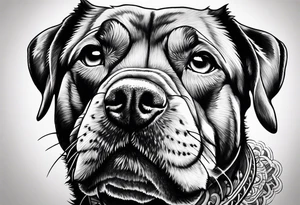 Savage dog tattoo idea
