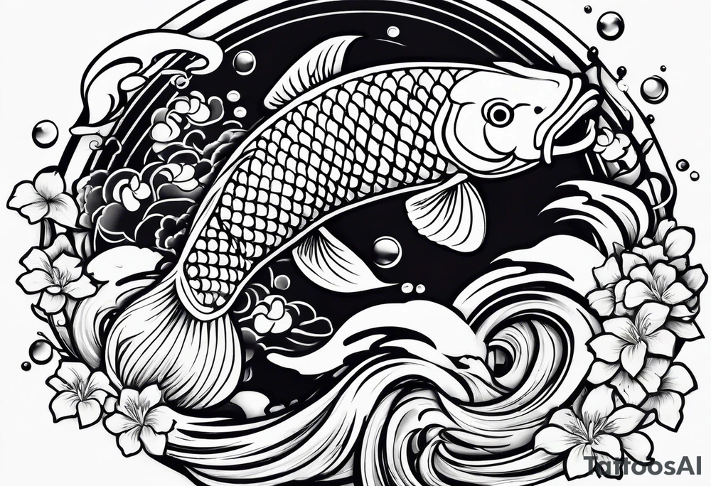 koi fish tattoo idea