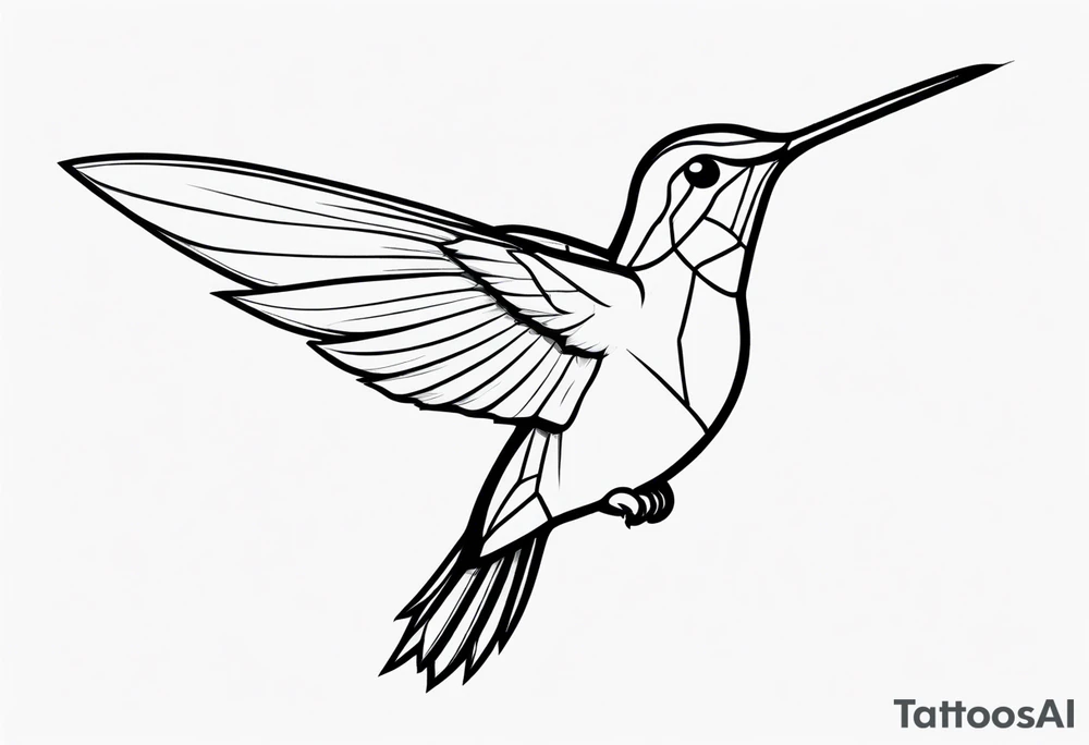 Hummingbird in flight tattoo idea