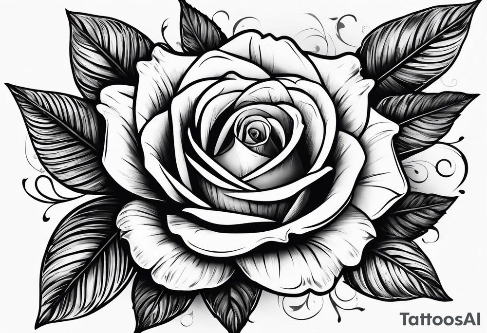 five arrows and a single rose tattoo idea