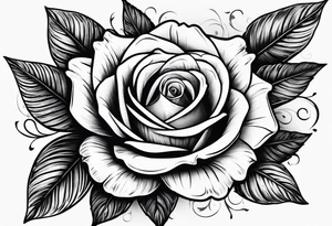 five arrows and a single rose tattoo idea
