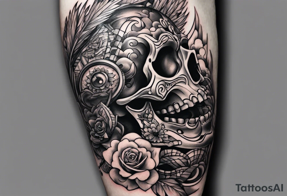 Rock a billy Arm tattoo idea