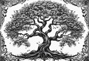 Family tree with roots tattoo idea