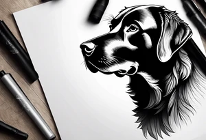 Black Labrador tattoo idea