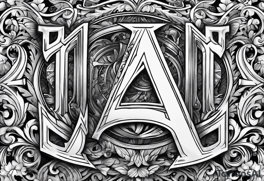 I want to letters "ABC" tattoo idea