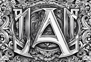 I want to letters "ABC" tattoo idea