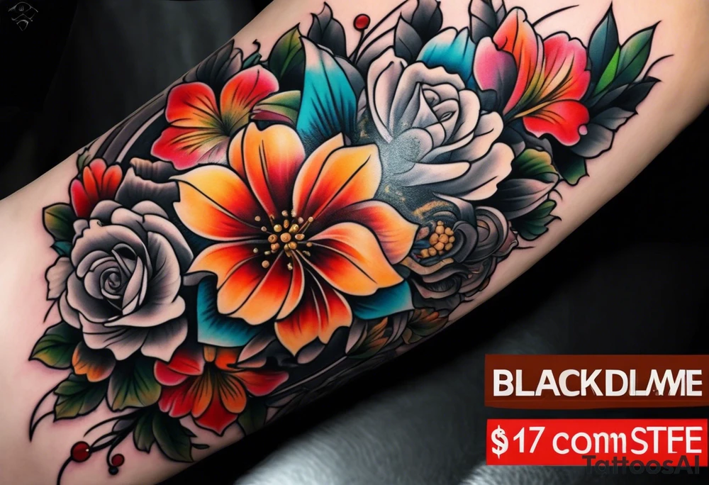 Full leg tattoo sleeve square tattoo idea