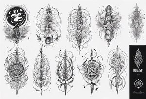 unalome with breathe tattoo idea