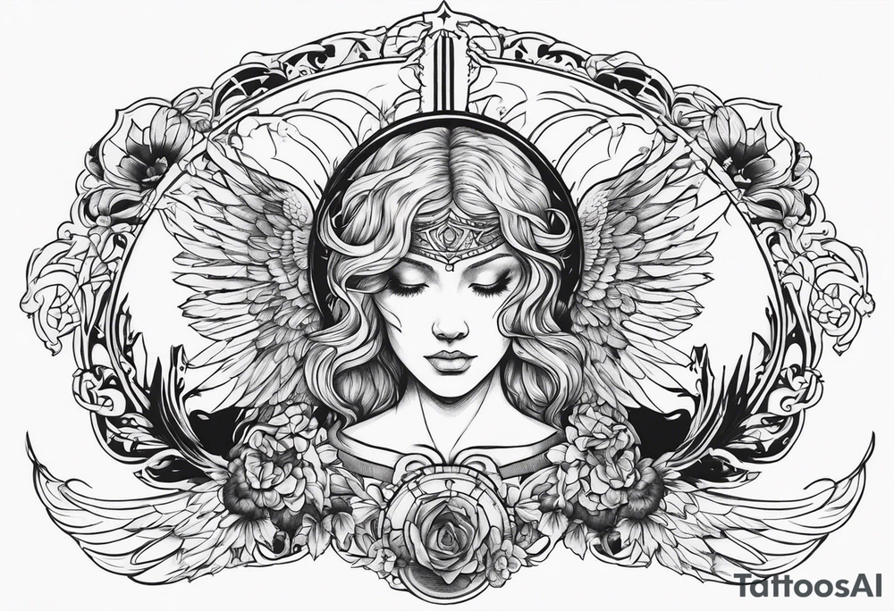 Angel of survival tattoo idea