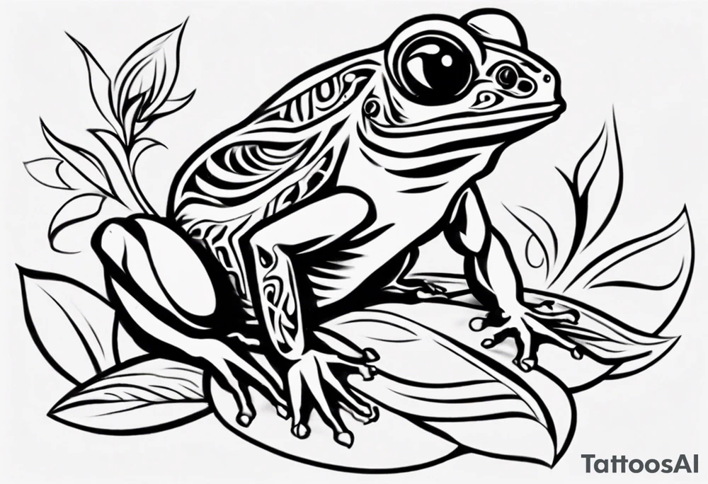 cybersigilism common coqui sitting on flor de maga tattoo idea