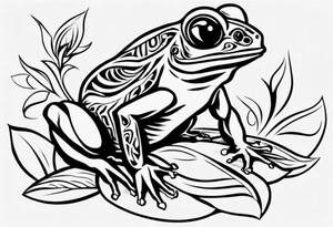 cybersigilism common coqui sitting on flor de maga tattoo idea